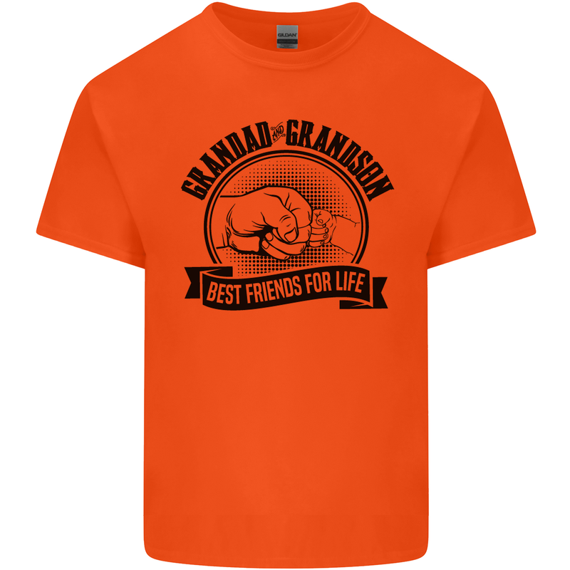 Grandad & Grandson Grandparent's Day Kids T-Shirt Childrens Orange