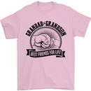 Grandad & Grandson Grandparent's Day Mens T-Shirt Cotton Gildan Light Pink