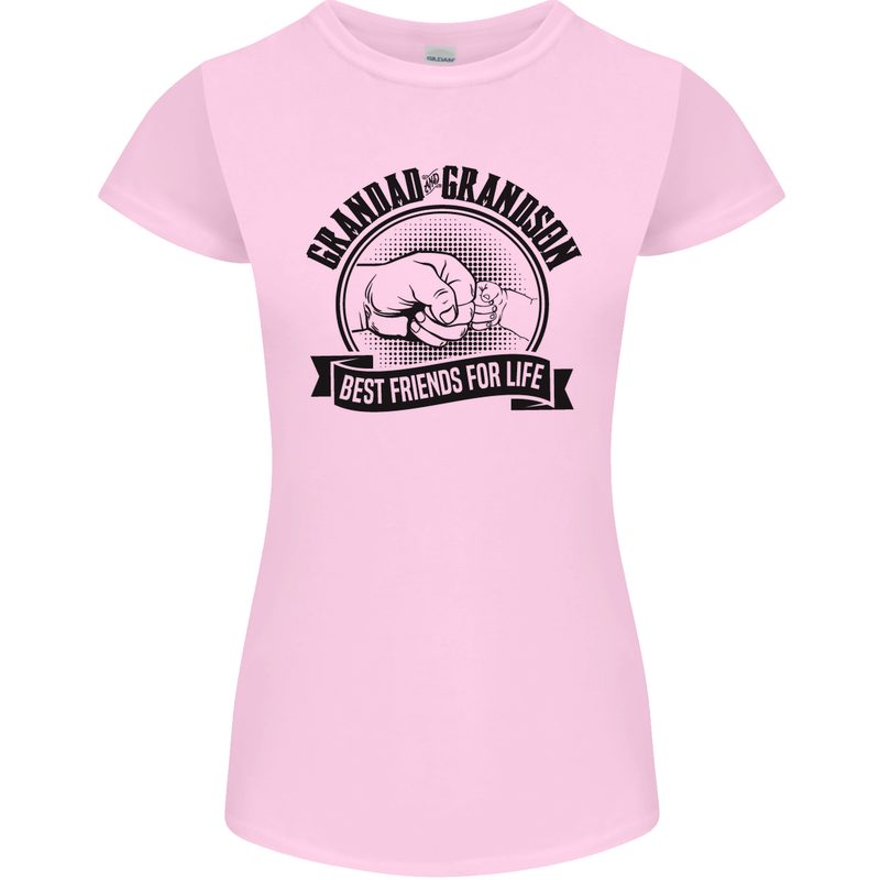 Grandad & Grandson Grandparent's Day Womens Petite Cut T-Shirt Light Pink