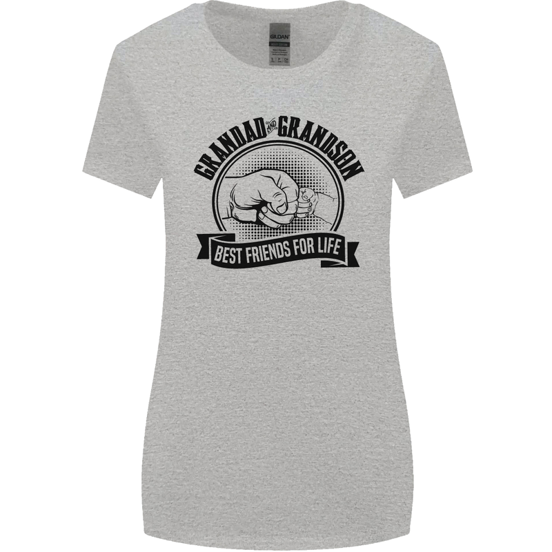 Grandad & Grandson Grandparent's Day Womens Wider Cut T-Shirt Sports Grey