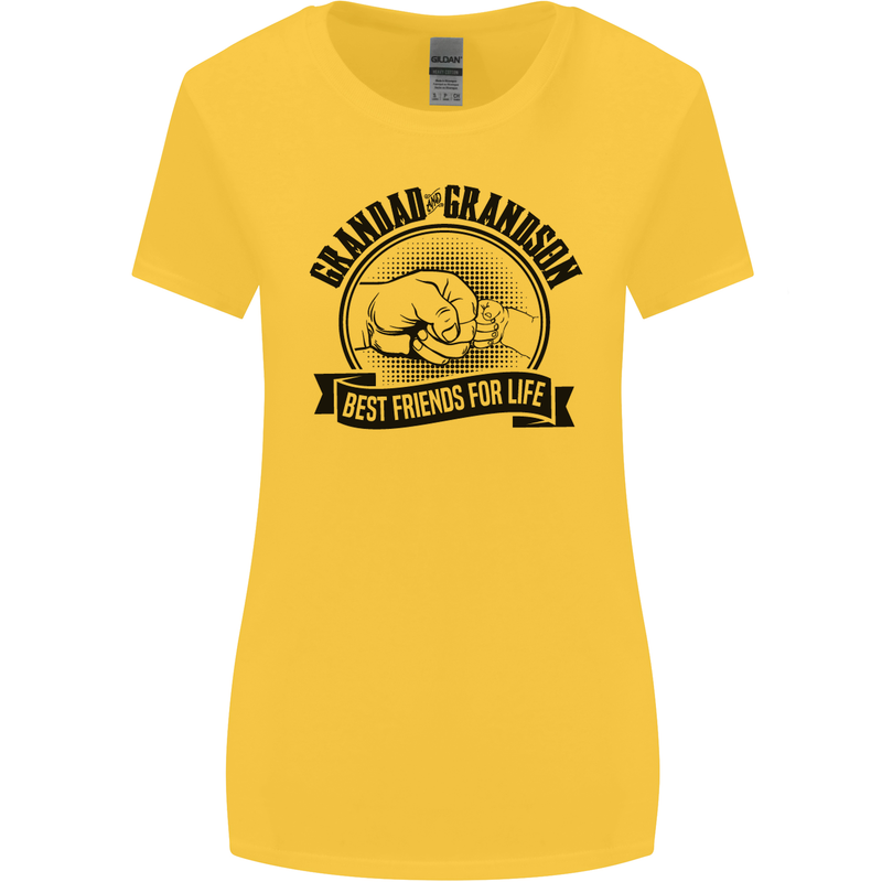 Grandad & Grandson Grandparent's Day Womens Wider Cut T-Shirt Yellow