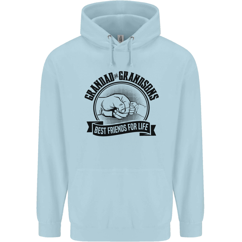 Grandad & Grandsons Grandparent's Day Childrens Kids Hoodie Light Blue