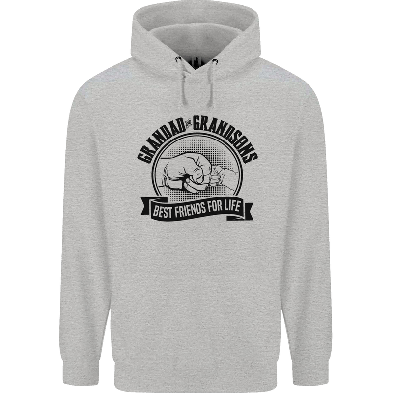 Grandad & Grandsons Grandparent's Day Childrens Kids Hoodie Sports Grey
