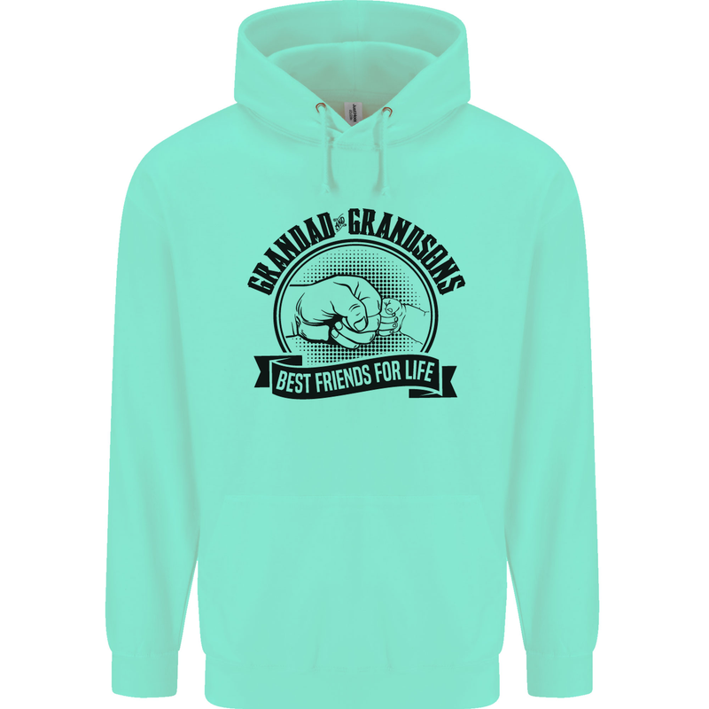 Grandad & Grandsons Grandparent's Day Mens 80% Cotton Hoodie Peppermint