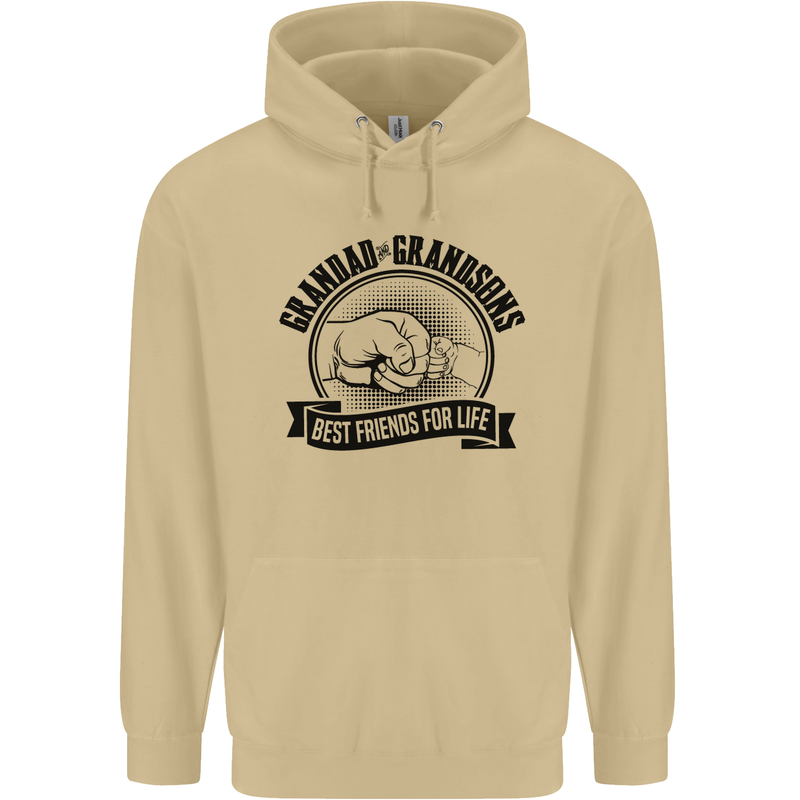 Grandad & Grandsons Grandparent's Day Mens 80% Cotton Hoodie Sand