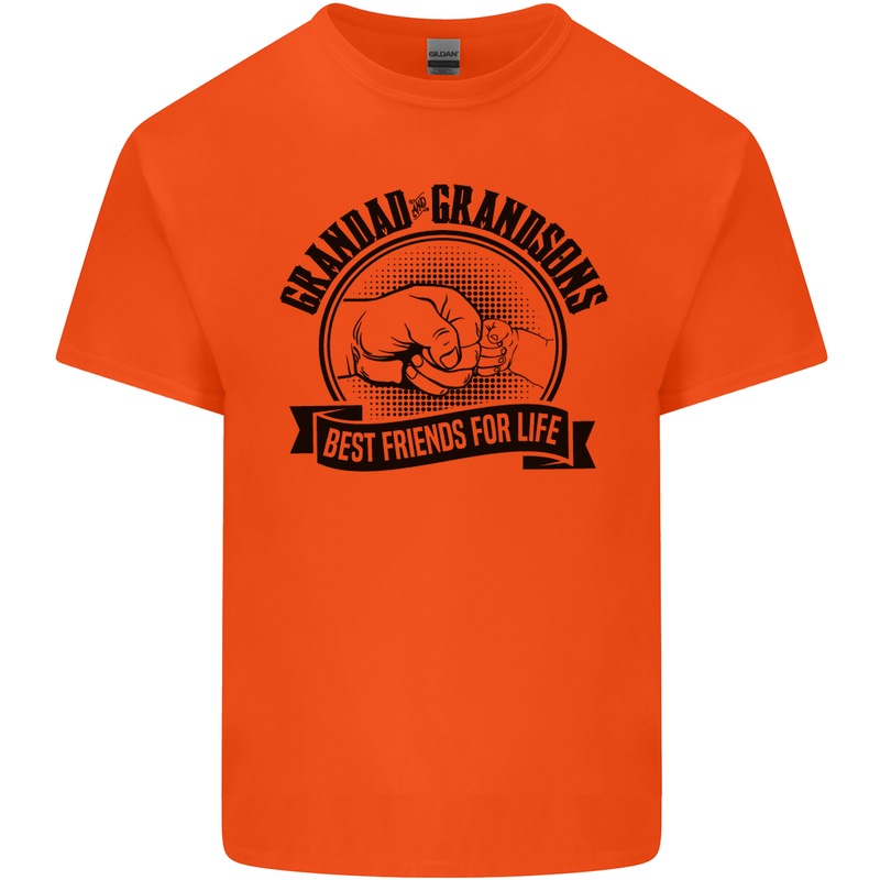 Grandad & Grandsons Grandparent's Day Mens Cotton T-Shirt Tee Top Orange