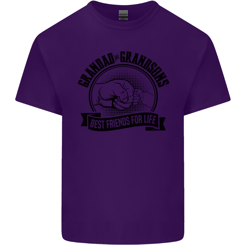 Grandad & Grandsons Grandparent's Day Mens Cotton T-Shirt Tee Top Purple
