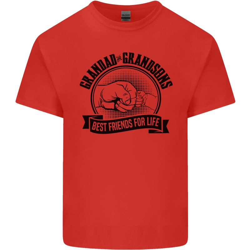 Grandad & Grandsons Grandparent's Day Mens Cotton T-Shirt Tee Top Red