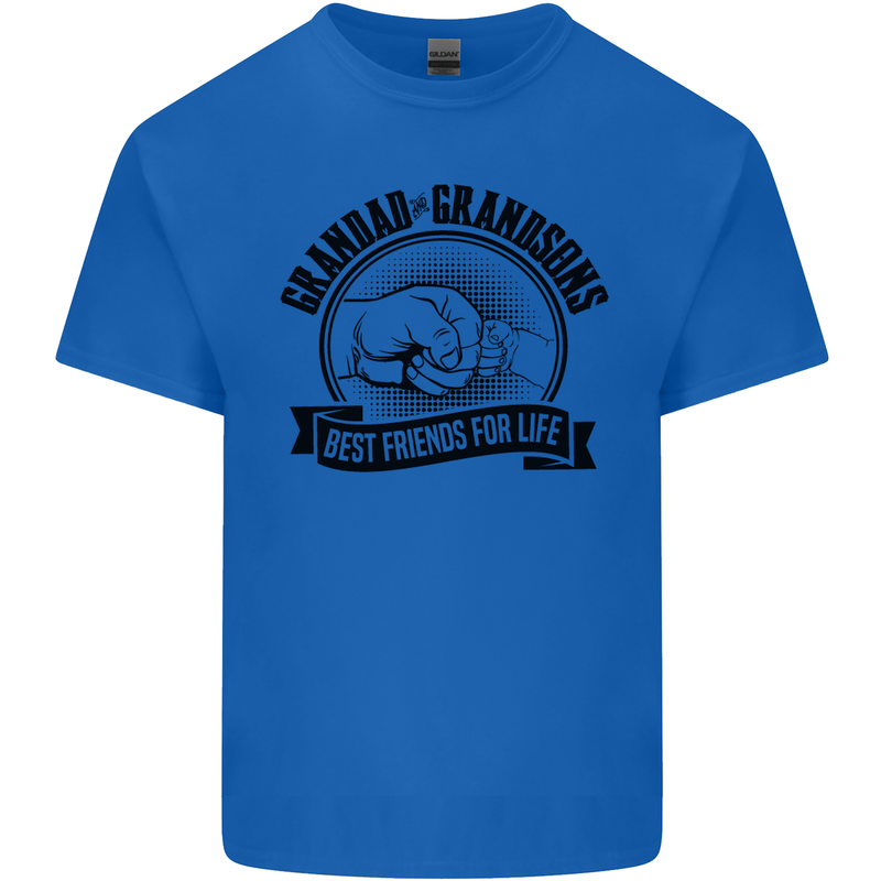 Grandad & Grandsons Grandparent's Day Mens Cotton T-Shirt Tee Top Royal Blue