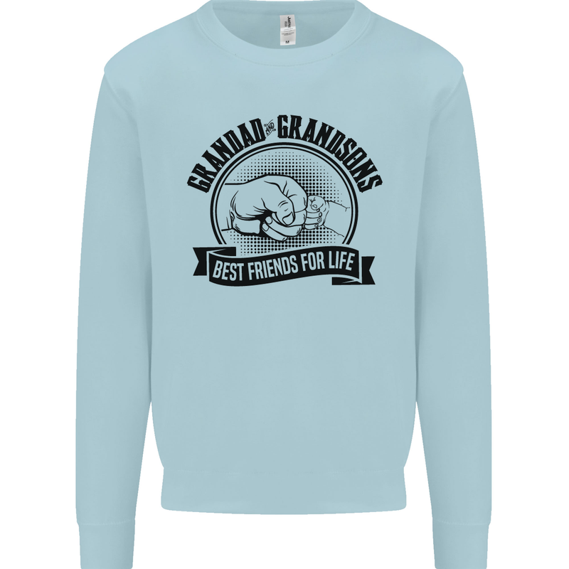 Grandad & Grandsons Grandparent's Day Mens Sweatshirt Jumper Light Blue