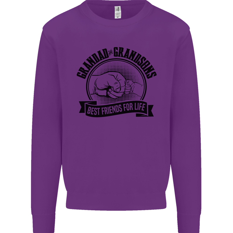 Grandad & Grandsons Grandparent's Day Mens Sweatshirt Jumper Purple