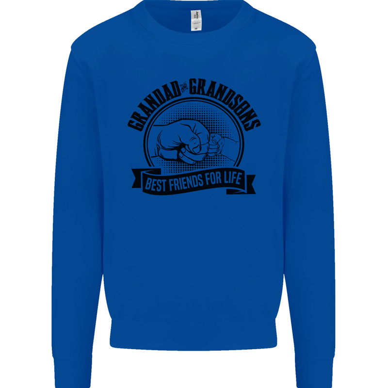 Grandad & Grandsons Grandparent's Day Mens Sweatshirt Jumper Royal Blue