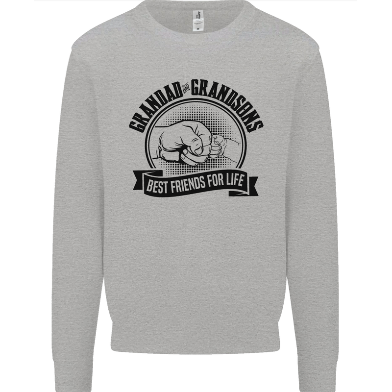 Grandad & Grandsons Grandparent's Day Mens Sweatshirt Jumper Sports Grey