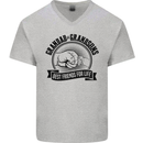 Grandad & Grandsons Grandparent's Day Mens V-Neck Cotton T-Shirt Sports Grey