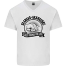 Grandad & Grandsons Grandparent's Day Mens V-Neck Cotton T-Shirt White