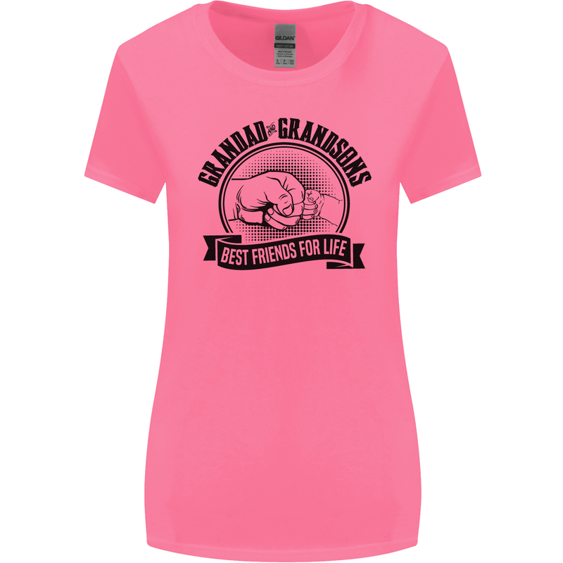 Grandad & Grandsons Grandparent's Day Womens Wider Cut T-Shirt Azalea