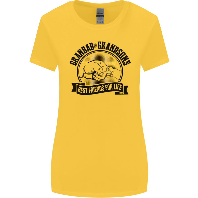 Grandad & Grandsons Grandparent's Day Womens Wider Cut T-Shirt Yellow