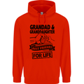 Grandad and Granddaughter Grandparent's Day Childrens Kids Hoodie Bright Red
