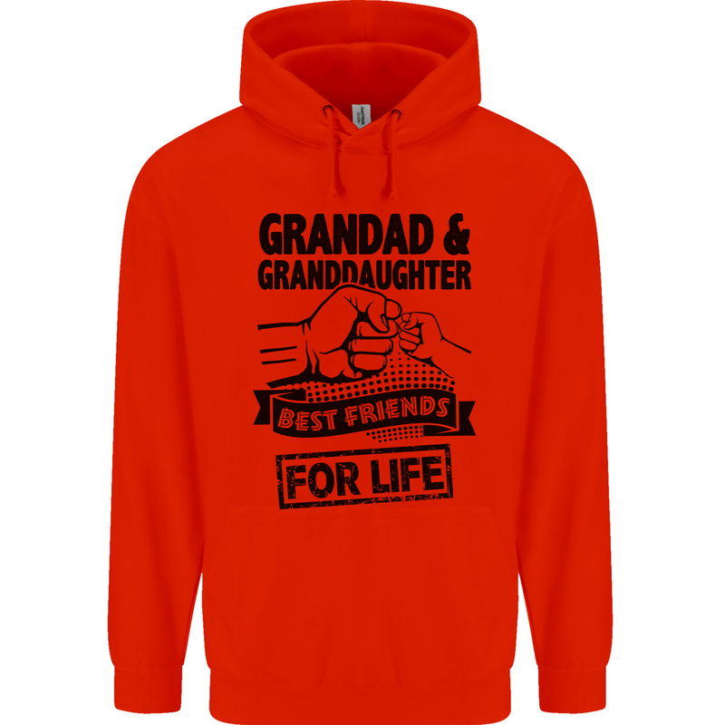 Grandad and Granddaughter Grandparent's Day Childrens Kids Hoodie Bright Red
