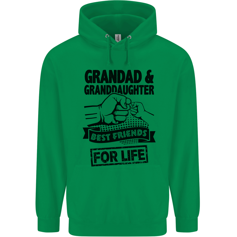 Grandad and Granddaughter Grandparent's Day Childrens Kids Hoodie Irish Green