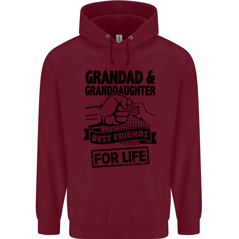 Grandad and Granddaughter Grandparent's Day Childrens Kids Hoodie Maroon