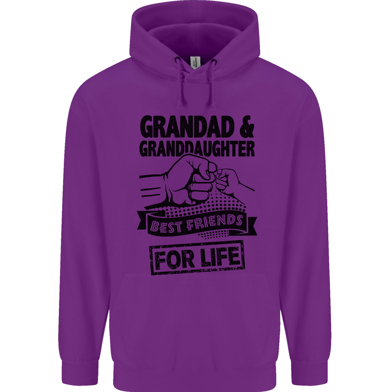 Grandad and Granddaughter Grandparent's Day Childrens Kids Hoodie Purple