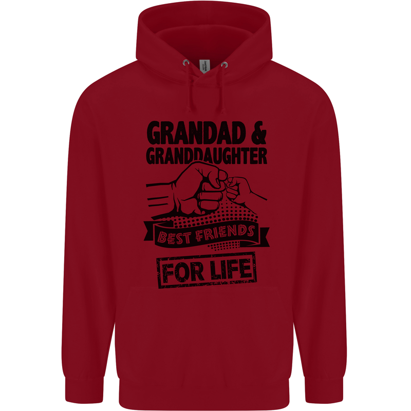 Grandad and Granddaughter Grandparent's Day Childrens Kids Hoodie Red