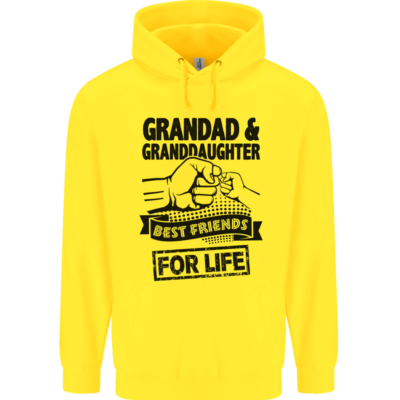 Grandad and Granddaughter Grandparent's Day Childrens Kids Hoodie Yellow