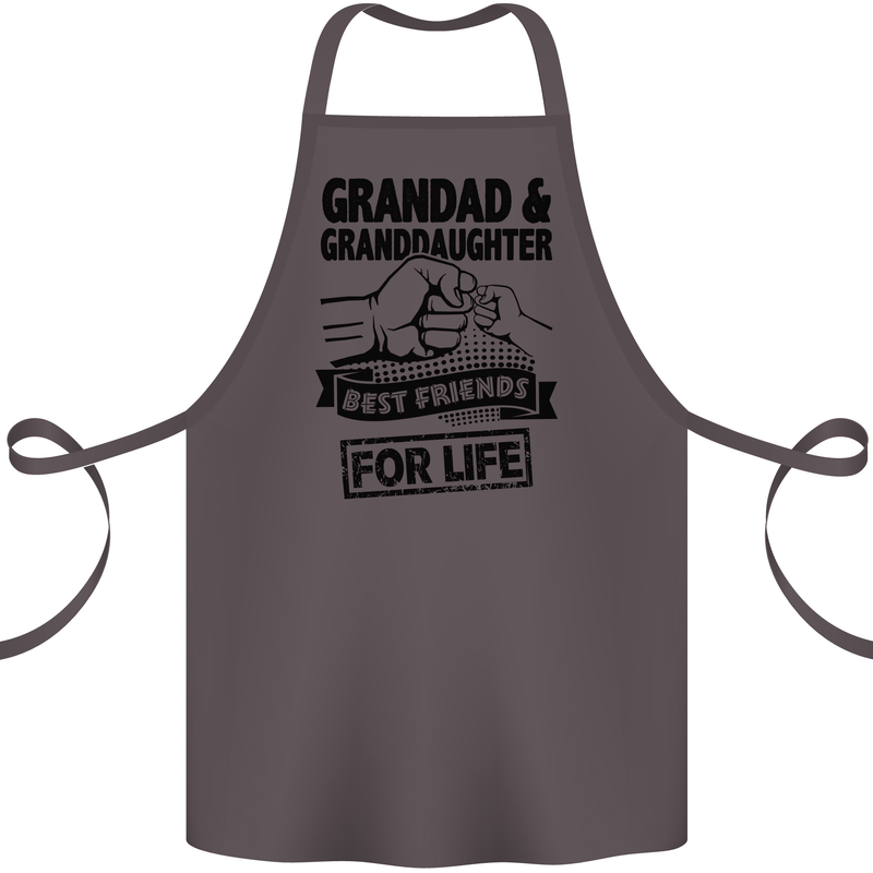 Grandad and Granddaughter Grandparent's Day Cotton Apron 100% Organic Dark Grey