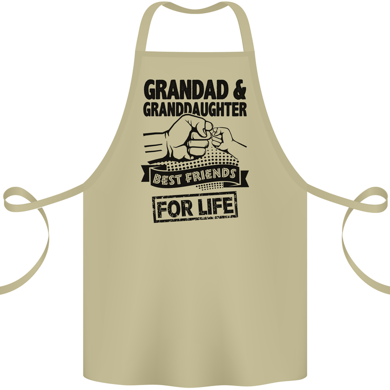 Grandad and Granddaughter Grandparent's Day Cotton Apron 100% Organic Khaki