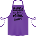 Grandad and Granddaughter Grandparent's Day Cotton Apron 100% Organic Purple