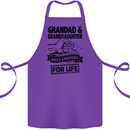 Grandad and Granddaughter Grandparent's Day Cotton Apron 100% Organic Purple