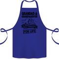 Grandad and Granddaughter Grandparent's Day Cotton Apron 100% Organic Royal Blue