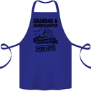 Grandad and Granddaughter Grandparent's Day Cotton Apron 100% Organic Royal Blue