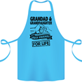 Grandad and Granddaughter Grandparent's Day Cotton Apron 100% Organic Turquoise