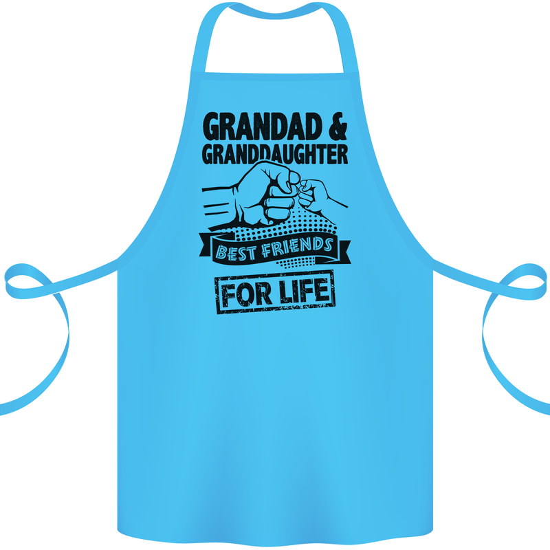 Grandad and Granddaughter Grandparent's Day Cotton Apron 100% Organic Turquoise