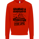 Grandad and Granddaughter Grandparent's Day Kids Sweatshirt Jumper Bright Red