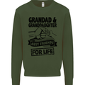 Grandad and Granddaughter Grandparent's Day Kids Sweatshirt Jumper Forest Green