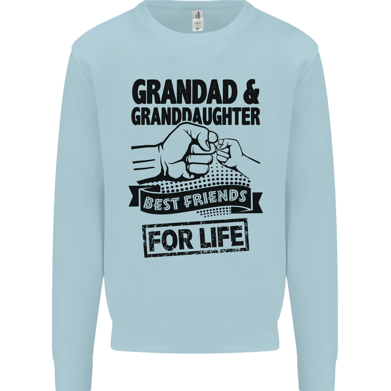 Grandad and Granddaughter Grandparent's Day Kids Sweatshirt Jumper Light Blue