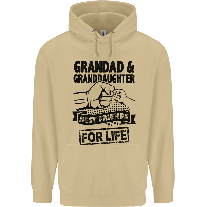 Grandad and Granddaughter Grandparent's Day Mens 80% Cotton Hoodie Sand