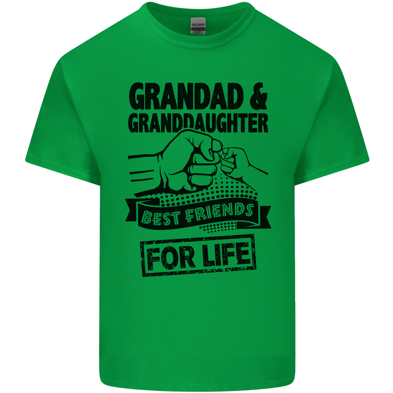 Grandad and Granddaughter Grandparent's Day Mens Cotton T-Shirt Tee Top Irish Green