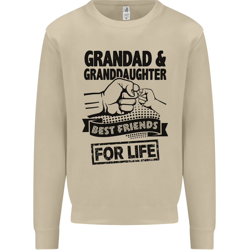 Grandad and Granddaughter Grandparent's Day Mens Sweatshirt Jumper Sand