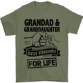 Grandad and Granddaughter Grandparent's Day Mens T-Shirt Cotton Gildan Military Green