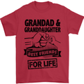 Grandad and Granddaughter Grandparent's Day Mens T-Shirt Cotton Gildan Red