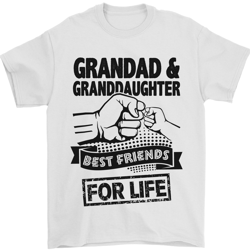 Grandad and Granddaughter Grandparent's Day Mens T-Shirt Cotton Gildan White