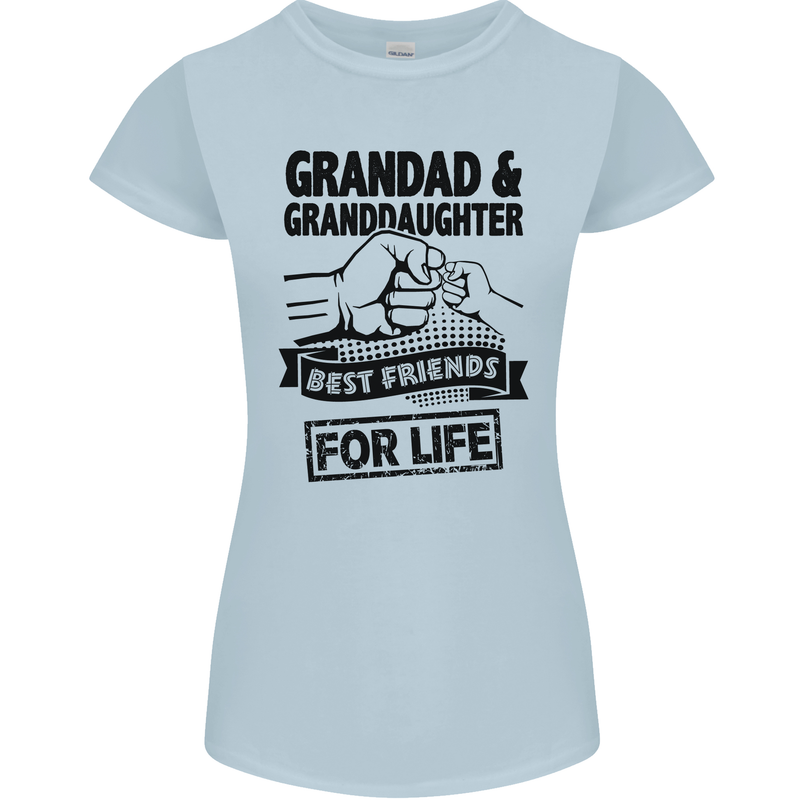 Grandad and Granddaughter Grandparent's Day Womens Petite Cut T-Shirt Light Blue