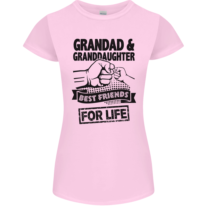 Grandad and Granddaughter Grandparent's Day Womens Petite Cut T-Shirt Light Pink
