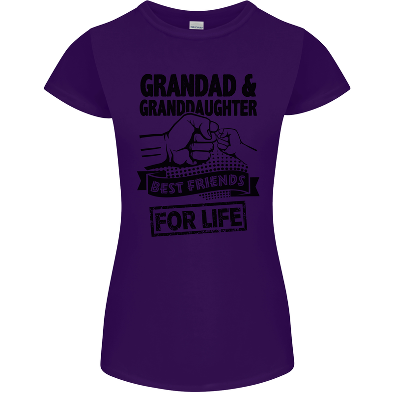 Grandad and Granddaughter Grandparent's Day Womens Petite Cut T-Shirt Purple