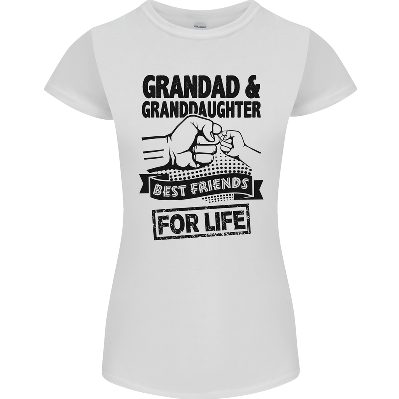 Grandad and Granddaughter Grandparent's Day Womens Petite Cut T-Shirt White