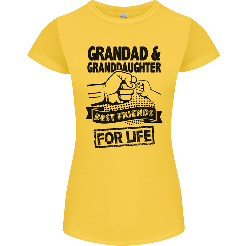 Grandad and Granddaughter Grandparent's Day Womens Petite Cut T-Shirt Yellow